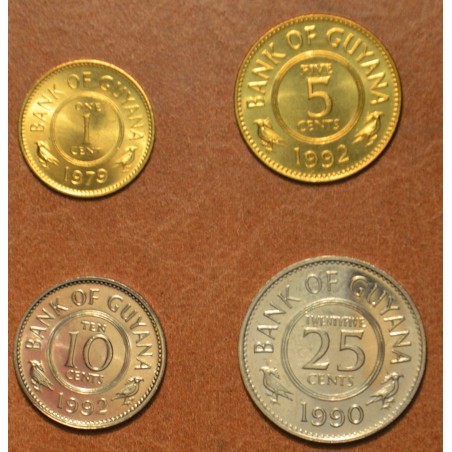 eurocoin eurocoins Guyana 4 coins 1990-1992 (UNC)