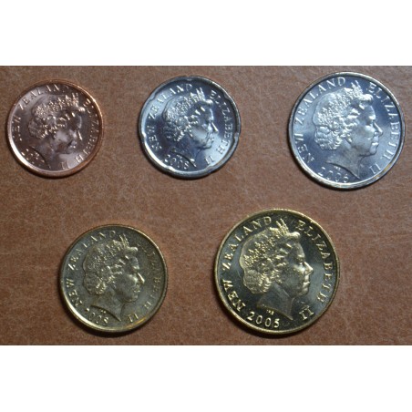 Euromince mince Nový Zéland 5 mincí 2005-2008 (UNC)