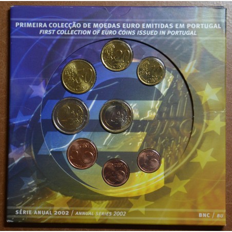 eurocoin eurocoins Portugal 2002 set of 8 coins (BU)