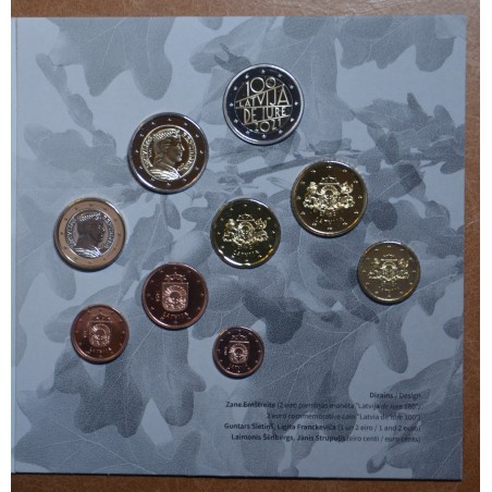 Euromince mince Lotyšsko 2021 sada 9 euromincí (BU)