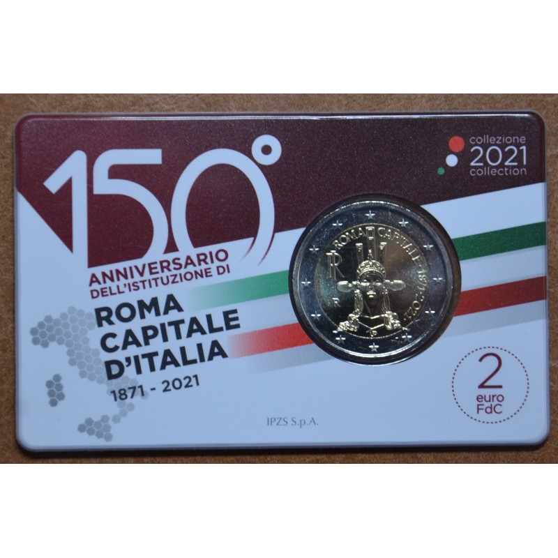 Euromince mince 2 Euro Taliansko 2021 - Hlavné mesto Rím (BU)