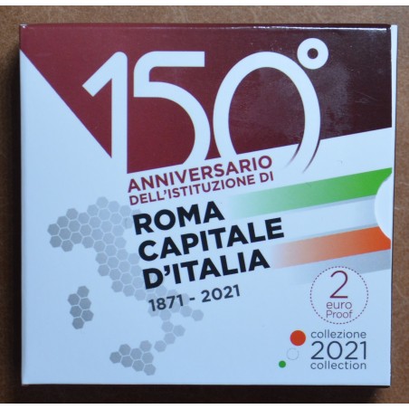 eurocoin eurocoins 2 Euro Italy 2021 - Roma capital city (Proof)