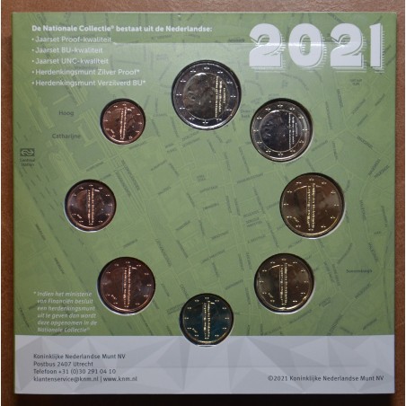 eurocoin eurocoins Netherlands 2021 - Utrecht set of 8 coins (BU)