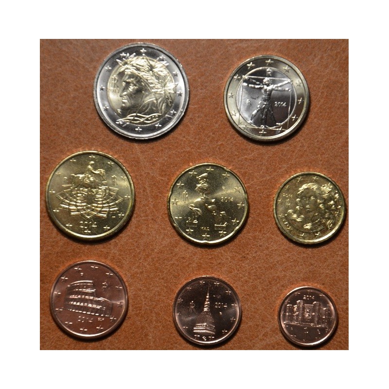 Euromince mince Sada 8 talianskych mincí 2014 (UNC)
