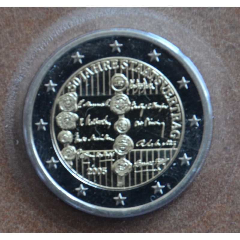 Euromince mince 2 Euro Rakúsko 2005 - 50. výročie rakúskej štátnej ...