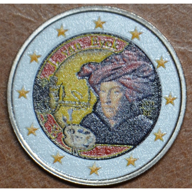 euroerme érme 2 Euro Belgium 2020 - Jan van Eyck II. (színezett UNC)
