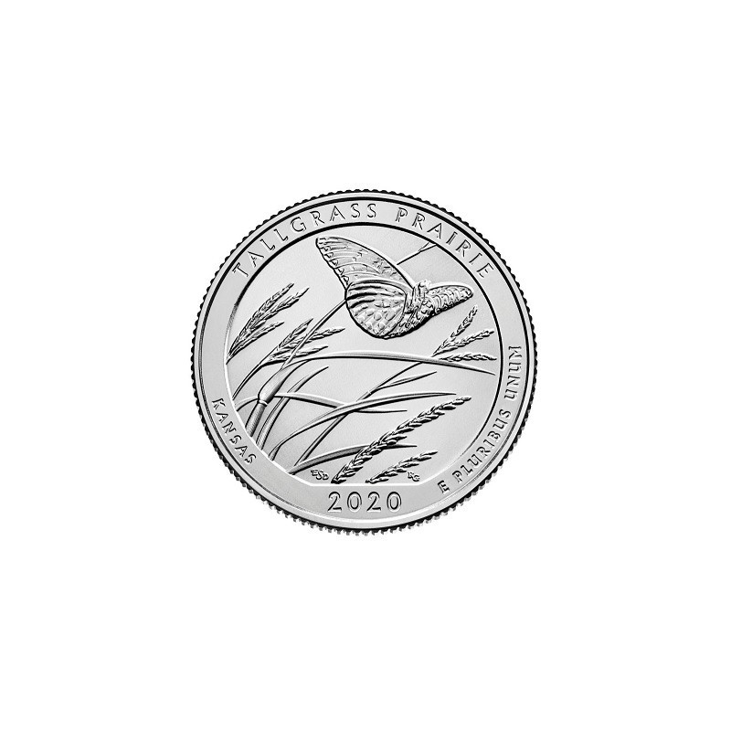 Euromince mince 25 cent USA 2020 Tallgrass Prairie \\"P\\" (UNC)