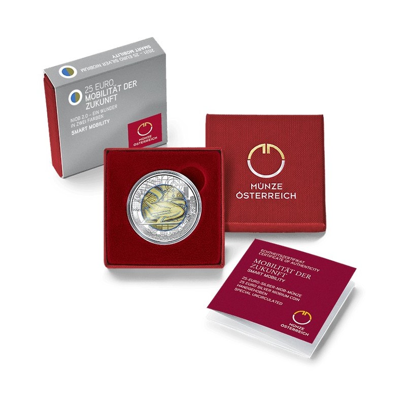 eurocoin eurocoins 25 Euro Austria 2021 - Smart Mobility silver nio...