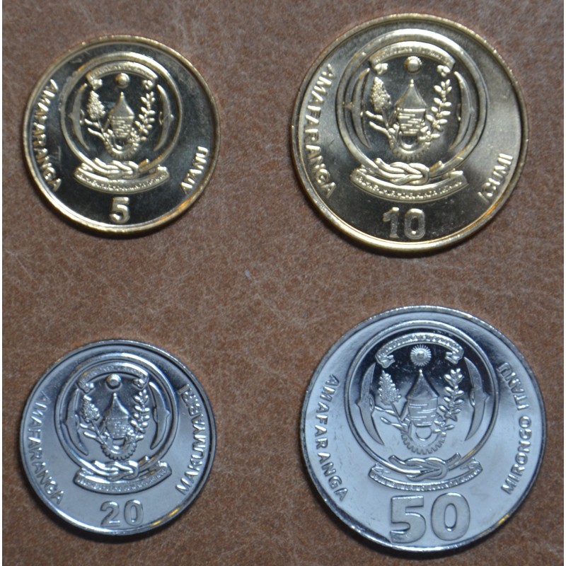 eurocoin eurocoins Rwanda 4 coins 2009-2011 (UNC)