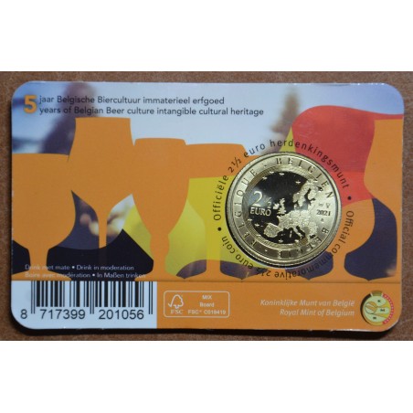 eurocoin eurocoins 2,5 Euro Belgium 2021 - Bier culture of Belgium ...