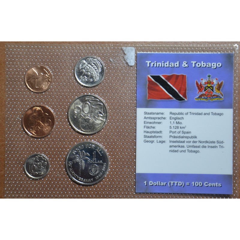 eurocoin eurocoins Trinidad and Tobago 6 coins (UNC)