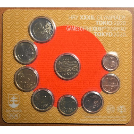 eurocoin eurocoins Slovakia 2020 set of coins Tokyo (BU)