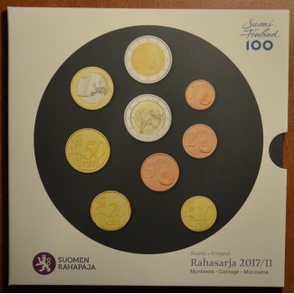 Set of 9 eurocoins Finland 2017 II. (BU)