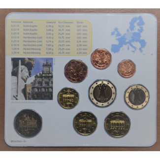 Euromince mince Nemecko 2010 \\"D\\" sada 9 mincí (BU)