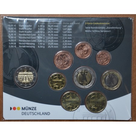 eurocoin eurocoins Germany 2020 \\"G\\" set of 9 coins (BU)