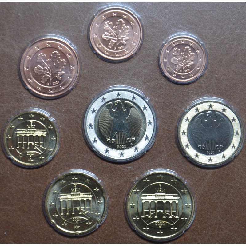 Euromince mince Nemecko 2020 \\"G\\" sada 8 mincí (UNC)