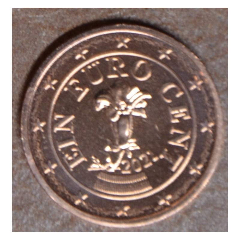 Euromince mince 1 cent Rakúsko 2021 (UNC)