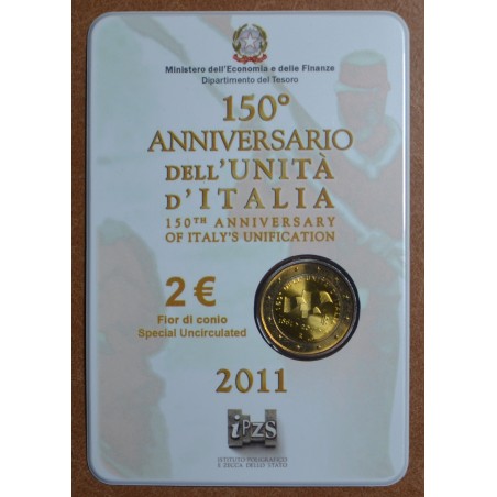 eurocoin eurocoins 2 Euro Italy 2011 - 150th anniversary of unifica...