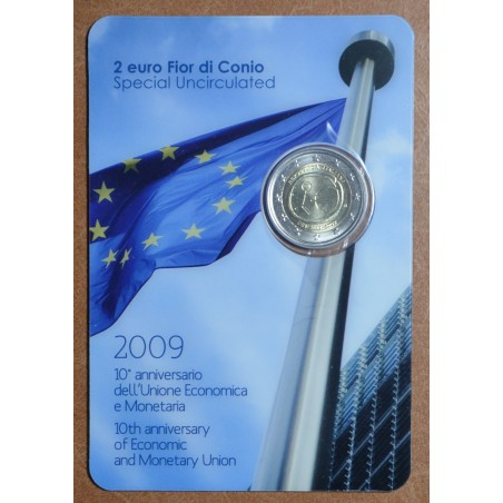 Euromince mince 2 Euro Taliansko 2009 - 10. výročie hospodárskej a ...