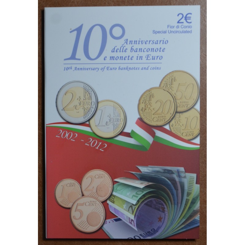 Euromince mince 2 Euro Taliansko 2012 - 10. výročia vzniku Eura (BU)