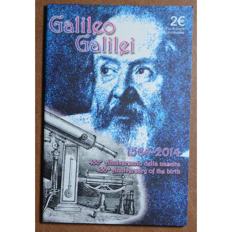 euroerme érme 2 Euro Olaszország 2014 - Galileo Galilei születéséne...