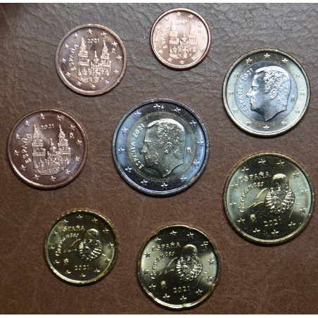 eurocoin eurocoins Set of 8 coins Spain 2021 (UNC)
