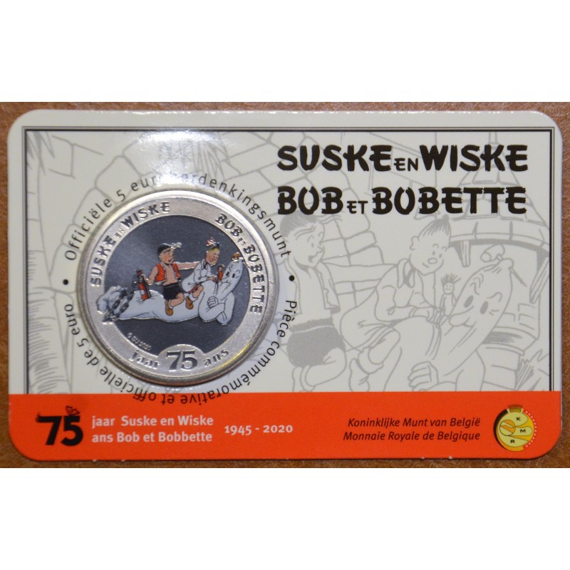 euroerme érme 5 Euro Belgium 2020 Suske & Wiske color (BU kártya)