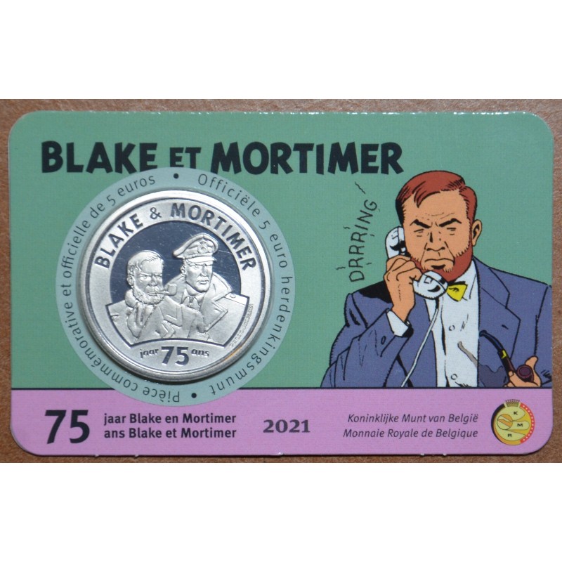 eurocoin eurocoins 5 Euro Belgium 2021 Blake & Mortimer (BU card)
