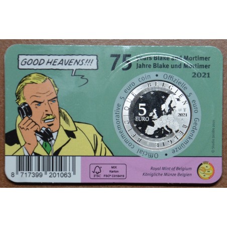 eurocoin eurocoins 5 Euro Belgium 2021 Blake & Mortimer (BU card)