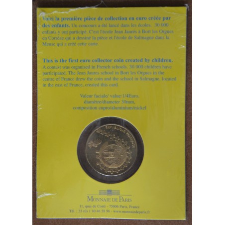 eurocoin eurocoins 1/4 Euro France 2002 - Children euro (UNC)