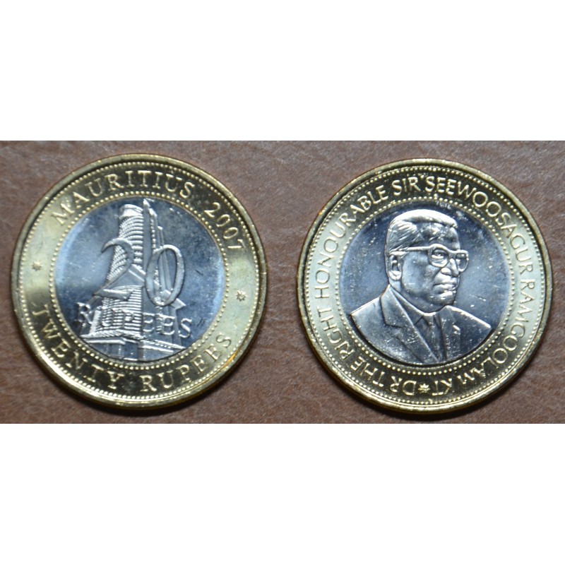 Euromince mince Maurícius 20 Rupii 2007 (UNC)