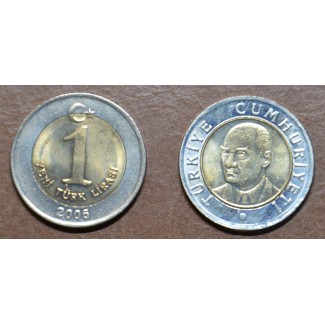 euroerme érme Törökország 1 lira 2005-2008 (UNC)