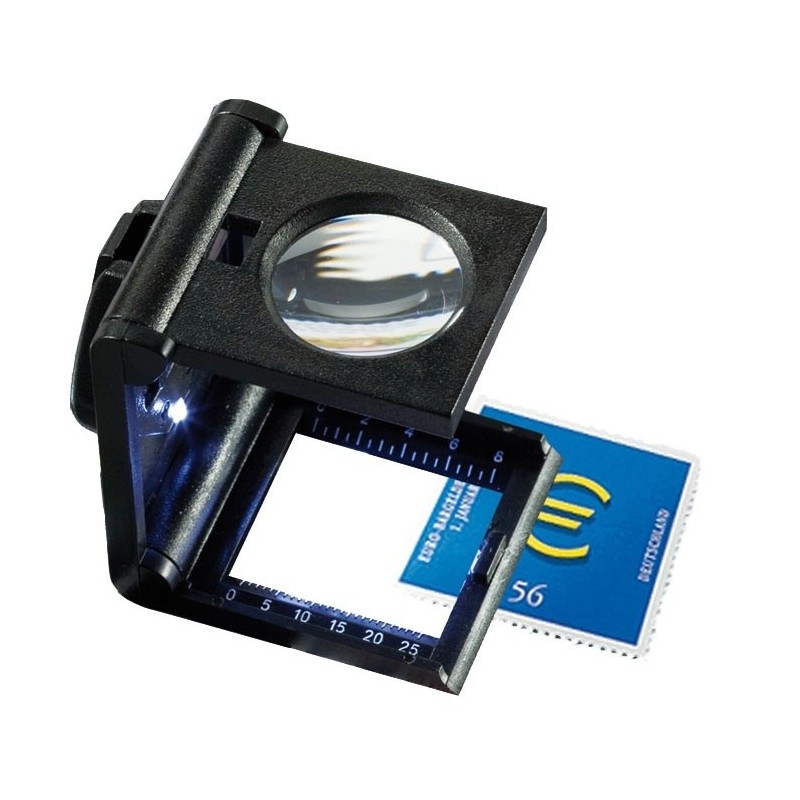 eurocoin eurocoins Leuchtturm Folding magnifier 5x magnification wi...