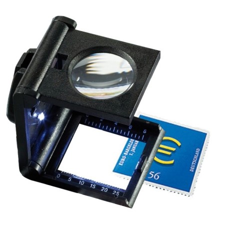 eurocoin eurocoins Leuchtturm Folding magnifier 5x magnification wi...