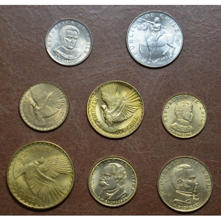 eurocoin eurocoins Chile 8 coins 1960-1972 (UNC)
