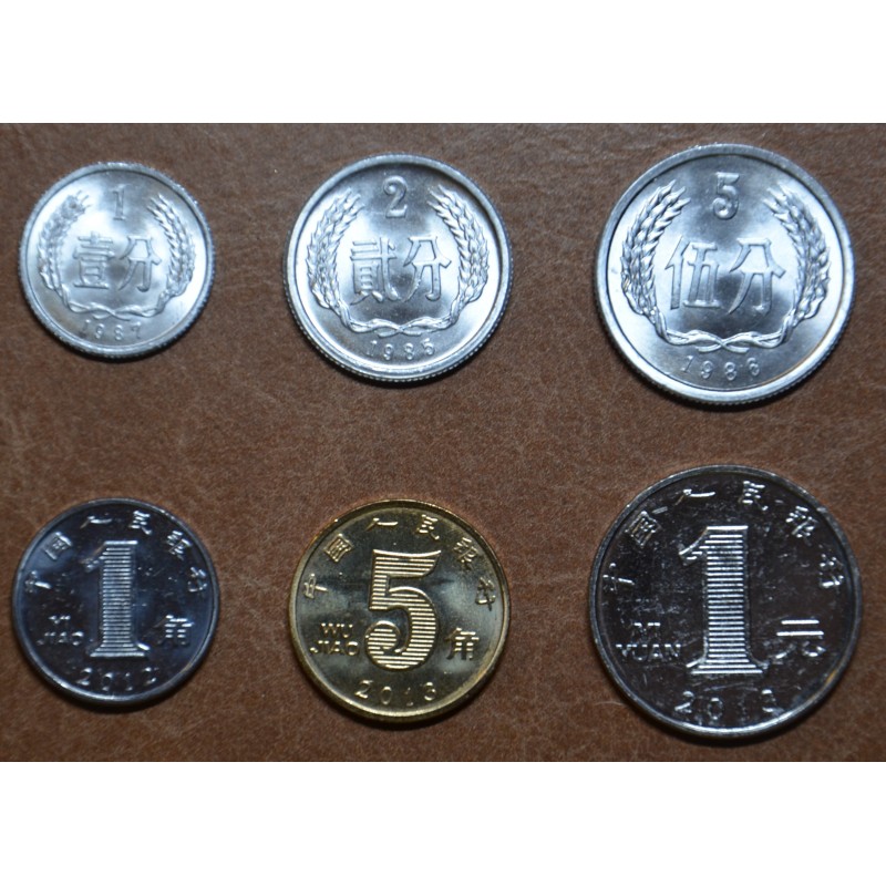 eurocoin eurocoins China 6 coins 1955-2016 (UNC)