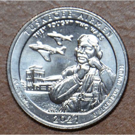 Euromince mince 25 cent USA 2021 Tuskegee Airmen \\"P\\" (UNC)