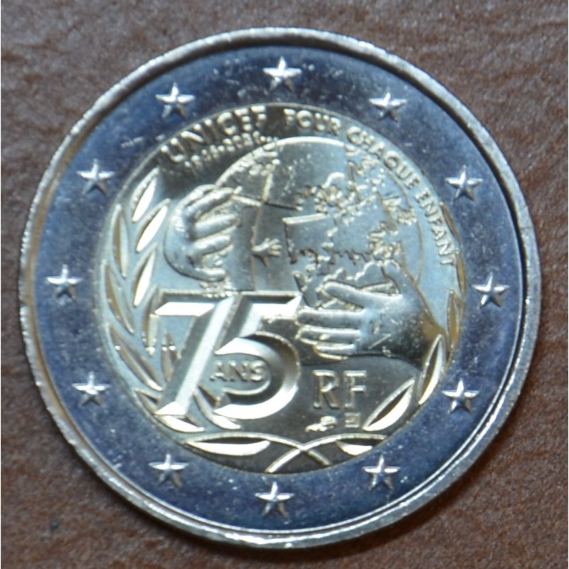 Euromince mince 2 Euro Francúzsko 2021 - 75 rokov UNICEF (UNC)