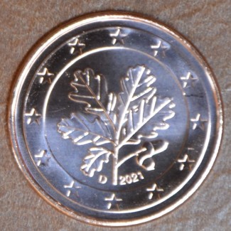 Euromince mince 2 cent Nemecko 2021 \\"D\\" (UNC)