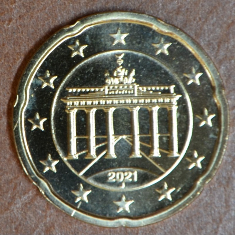 Euromince mince 20 cent Nemecko 2021 \\"J\\" (UNC)