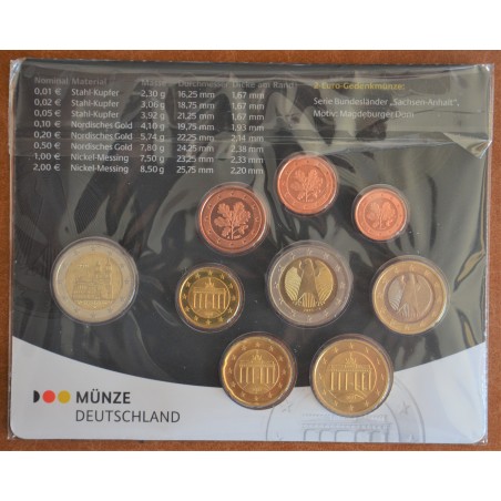 eurocoin eurocoins Germany 2021 \\"A\\" set of 9 coins (BU)