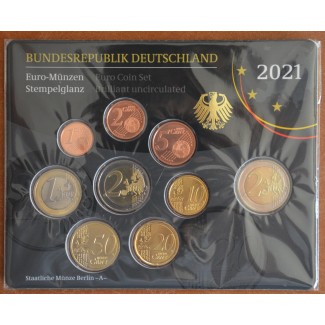 Euromince mince Nemecko 2021 \\"A\\" sada 9 mincí (BU)