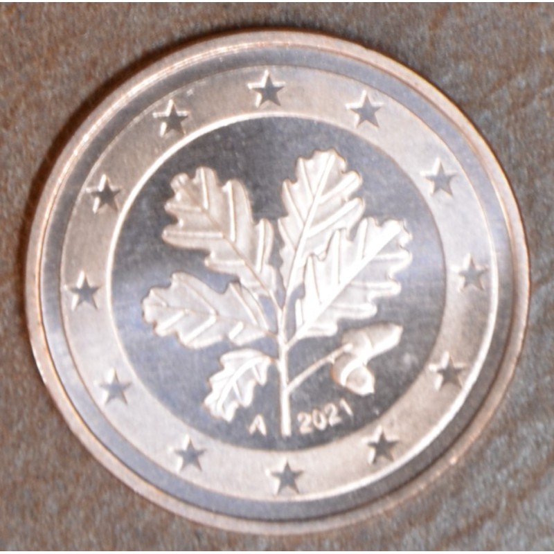 Euromince mince 1 cent Nemecko 2021 \\"A\\" (UNC)