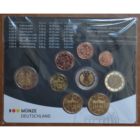 Euromince mince Nemecko 2021 \\"G\\" sada 9 mincí (BU)
