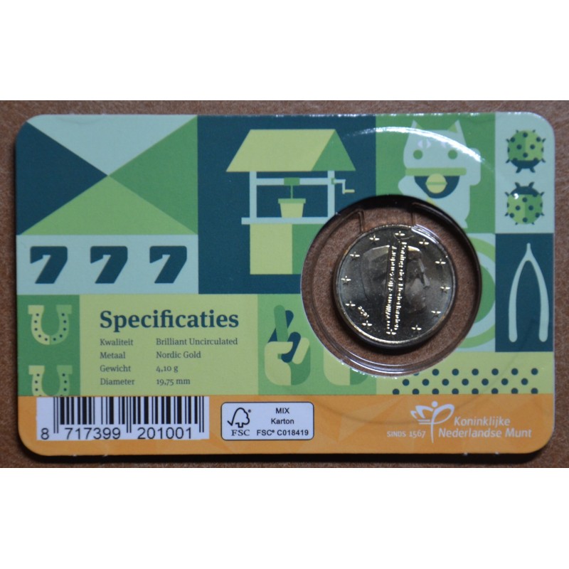 eurocoin eurocoins 10 cent Netherlands 2021 - Good luck (BU card)