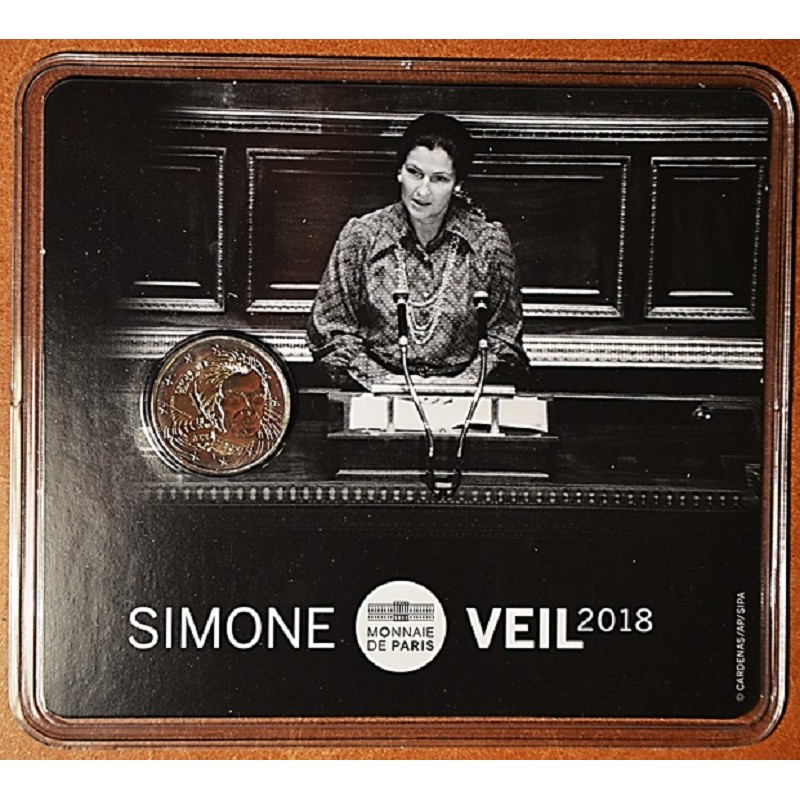 Euromince mince 2 Euro Francúzsko 2018 - Simone Veil (BU)