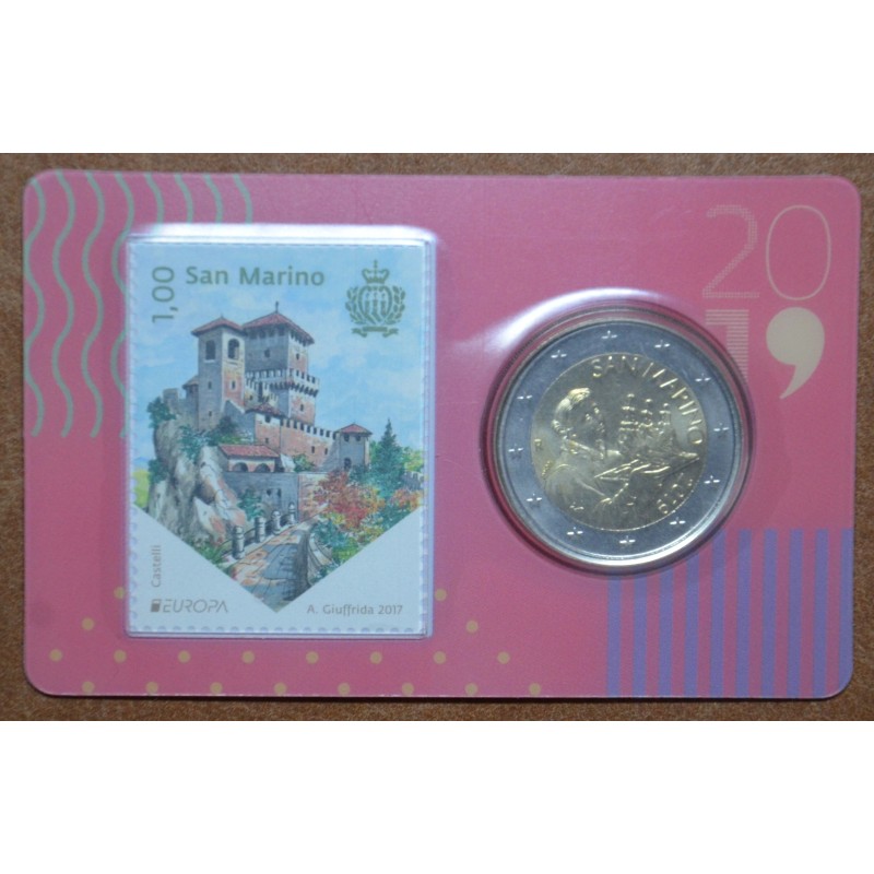 euroerme érme 2 Euro San Marino 2019 - Szent Marinus (BU kártya bél...