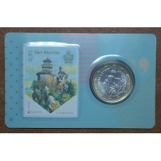 Euromince mince 1 Euro San Marino 2019 - Svätý Marinus (BU karta so...