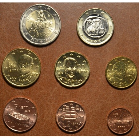 eurocoin eurocoins Greece 2008 set of 8 eurocoins (UNC)
