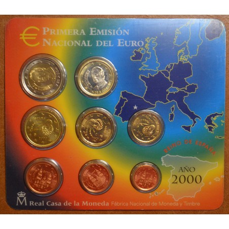 euroerme érme Spanyol 8 részes forgalmi sor 2000 (BU)